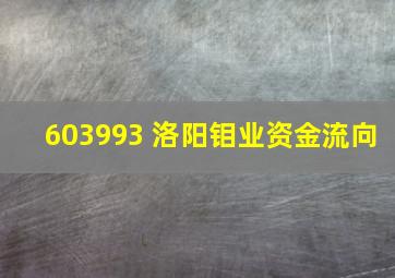 603993 洛阳钼业资金流向